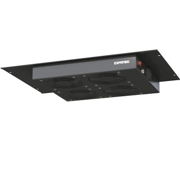 Jednotka ventilační CONTEG DP-VEL-04, 19", 1U, 4 ventilace s termostatem, hloubka 600, 800 a 1200mm