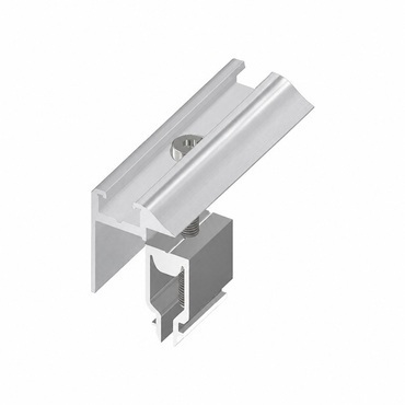 Hliníkový krajní úchyt pro panel 30 a 35mm přírodní povrch zacvakávací
