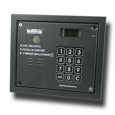 Tablo zvonkové LASKOMEX CP 2503P, podsvětlená klávesnice, LED displej, černé