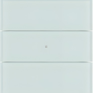 HAG 75163590 Senzor, tlačítkový, 3-násobný, Komfort, B.IQ, sklo, bílá