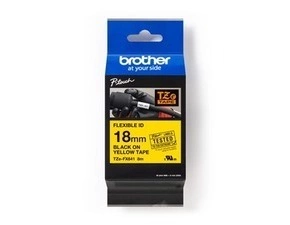 BROTHER   originální páska do tiskárny štítků, , TZE-FX641, černý tisk/žlutý podklad,