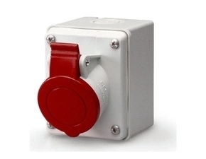 SCAME 522.3257 Zásuvka nástěnná EUREKA, rovný box - 522.3257