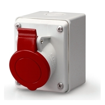 SCAME 522.3257 Zásuvka nástěnná EUREKA, rovný box - 522.3257