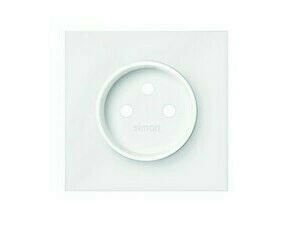 Kryt zásuvky SIMON 10000068-230, 1 násobné, bílá matná