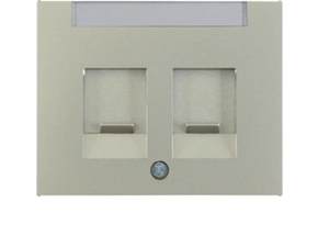 HAG 11827004 Centrální díl s protiprachovými clonkami a popisovým polem, 2-násobný, Berker K.5, ušle