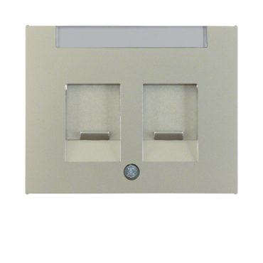 HAG 11827004 Centrální díl s protiprachovými clonkami a popisovým polem, 2-násobný, Berker K.5, ušle