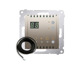 SIMON 54 DTRNSZ.01/44 Termostat s displejem, externí senzor teploty, (strojek s krytem) 16(2) A, 230