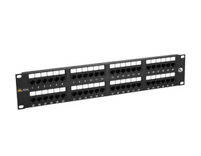 Patch panel SOLARIX SX48-5E-UTP-BK, 19", CAT5E, UTP, 48x RJ45, 2U, černý