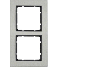 HAG 10223606 Rámeček 2-násobný, vodorovný, Berker B.7, ušlecht. ocel/antracit