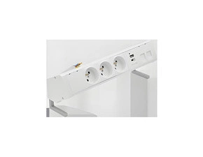 Blok zásuvkový na desku SIMON 480 48430E30BK00000-33, 3 zás.+USB nab.+kryt 2xRJ45+15cm kabel, bílá