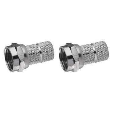 Konektor anténní EMOS K7351.2, F konektor, vidlice, šroubovací, bílá, 5/7 mm, 2 ks