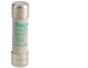 HAG LF312M Pojistka válcová, velikost 10x38, 12A aM, 500V AC