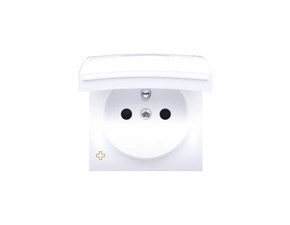 Kryt zásuvky SIMON DGZ1BUZP/AB11, IP44, víčko v barvě krytu, antibakteriální, bílá