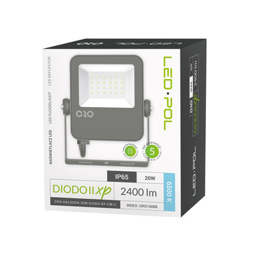 LED reflektor LED-POL Halogen Diodo Xp Ii 20W studená bílá