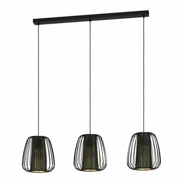 Svítidlo závěsné EGLO HL 3 E27 SW SCHWARZ-GOLD CURASAO