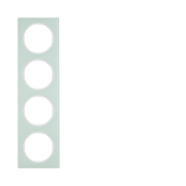 HAG 10142209 Rámeček 4-násobný, Berker R.3, sklo, bílá