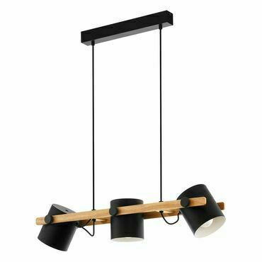 EGLO HL/3 E27 SCHWARZ-CREME/HOLZ 'HORNWOOD'