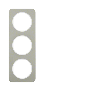 HAG 10132114 Rámeček 3-násobný, Berker R.1, ušlecht. ocel/bílá