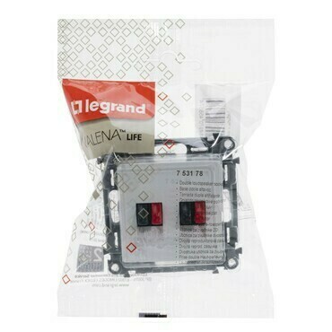 Zásuvka dvojitá reprodukt. LEG 753178 Valena Life bílá