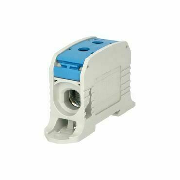 EL 1006031 Svorka univerzální RKA 95 N, 232A, 1pól., AL/CU, modrá, na DIN/na panel (bal.2)