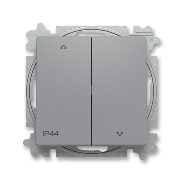 Ovládač žaluziový ABB Zoni 3559T-A88940 241, řazení 1/0+1/0, šedá, s krytem, IP44