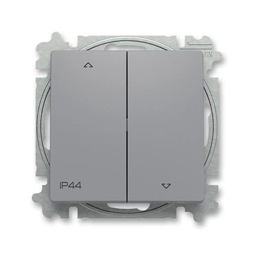 Ovládač žaluziový ABB Zoni 3559T-A88940 241, řazení 1/0+1/0, šedá, s krytem, IP44