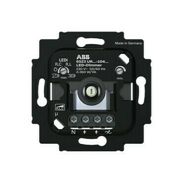 Přístroj stmívače ABB 2CKA006512A0354, otočné ovládání, tlačítkové spínání
