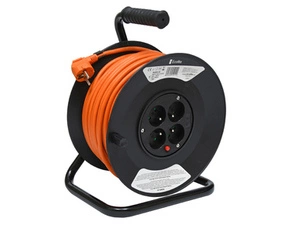Prodlužovací buben ECOPLANET 1100W, IP20, 4x zásuvka, 50m, pestrá