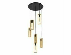 EGLO HL/6 E27 SCHWARZ/HOLZ 'LITTLETON'