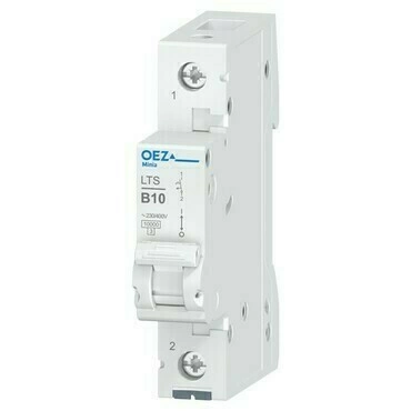 OEZ:41957 LTS-10B-1 Jistič In 10 A, Ue AC 230/400 V / DC 60 V, charakteristika B, 1pól, Icn 10 kA