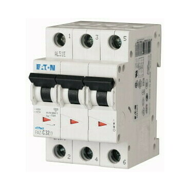 Jistič třípolový EATON 278846 FAZ-B15/3 FAZ, char B, 3-pólový, In=15A, Icu=15kA (ČSN EN 60947-2)