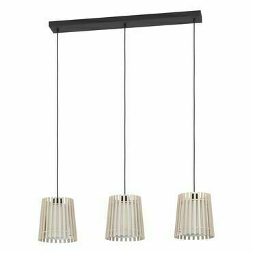 Svítidlo závěsné EGLO HL 3 E27 SW BRAUN WS FATTORIA