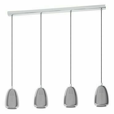 Svítidlo závěsné EGLO HL 4 E27 CHROM SW-TRANSP.ALOBRASE