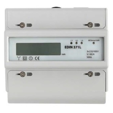 SEZ EDIN 371L Elektroměr 5-100 A, 1 tarif, 3 fázový, LCD displej, 7M/DIN