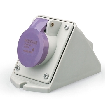 SCAME 530.01614 Zás. nástěnná IEC309 do 50V, šikmý box - 530.01614