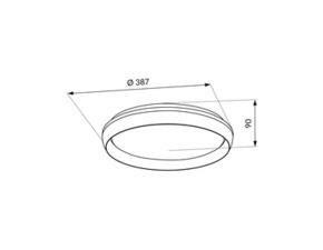 Nástěnné a stropní LED svítidlo LED-POL Xiera LED 24W CCT B/G