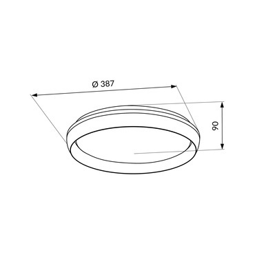 Nástěnné a stropní LED svítidlo LED-POL Xiera LED 24W CCT B/G