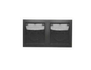 SIMON ACGZ21CS/49A Zásuvka silová 2 typ E, IP44, s uzemněním, průhledné víčko, 16 A/250 V~, bezšroub