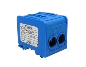 BEČOV U235D12 Distribuční blok DTB 2×35 modrý