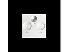 Kryt zásuvky anténní SIMON 82 82037-30, R+TV+SAT, bílá