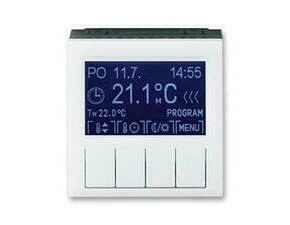 Termostat univerz. ABB Levit 3292H-A10301 62, , bílá/kouřová černá, program. (ovl. jedn.)