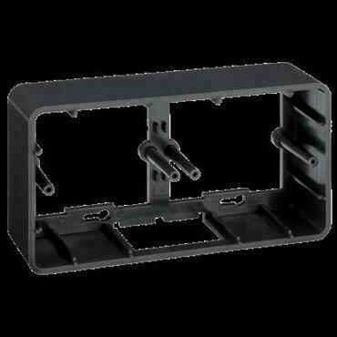 Krabice nástěnná SIMON R450/14, 2 násobná Simon K45, na 2 moduly K45, šedá grafitová