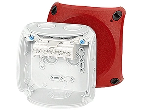 HEN DK 0402 R Krabcová rozvodka pro vnitřní a venkovní chráněné instalace IP 66, se svorkovnicí do 2