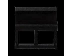 Kryt dat. zás. SIMON KB080/14, K45, na 2 zás., zkosený, bez cl., 45x45 mm, šedá grafit