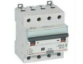 Chránič kombinovaný LEGRAND 411238 DX3 KOMB. 4P C10 300MA A 6KA