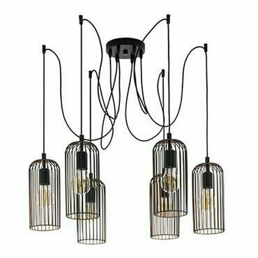 Svítidlo závěsné EGLO HL 6 E27 SCHWARZ KUPFER ROCCAMENA