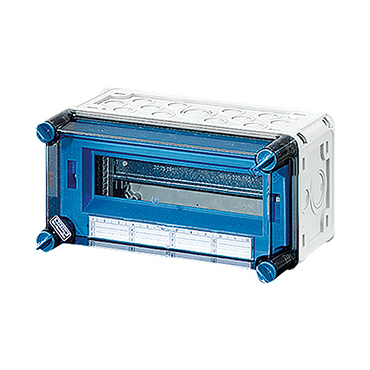 HEN Mi 1112 Jističová rozvodnice IP 65, prostor na 12 modulů v 1 řadě, se svorkovnicí N/PE