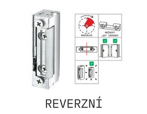 Zámek elektrický CZECHPHONE 2NF512 FLEX, 16mm, reverzní, západka, 12V
