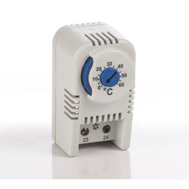 PL-PTVT Termostat NO spínací, rozsah nastavení 0-60°C 61x34x38mm 2p svork IP20
