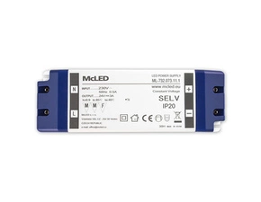 LED driver napěťový MC LED 72W, DC 24V/3A, IP20, plastové provedení se svorkovnicí